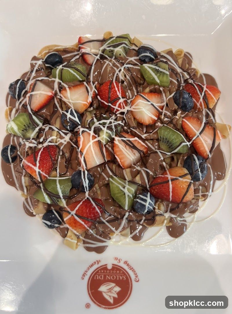 Dessert with Chocolate and Fruits