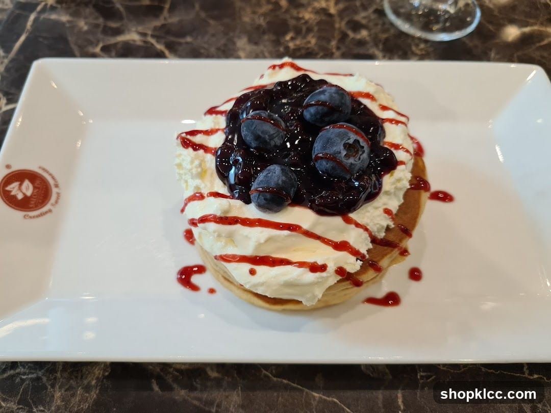 Dessert with Blueberries and Cream