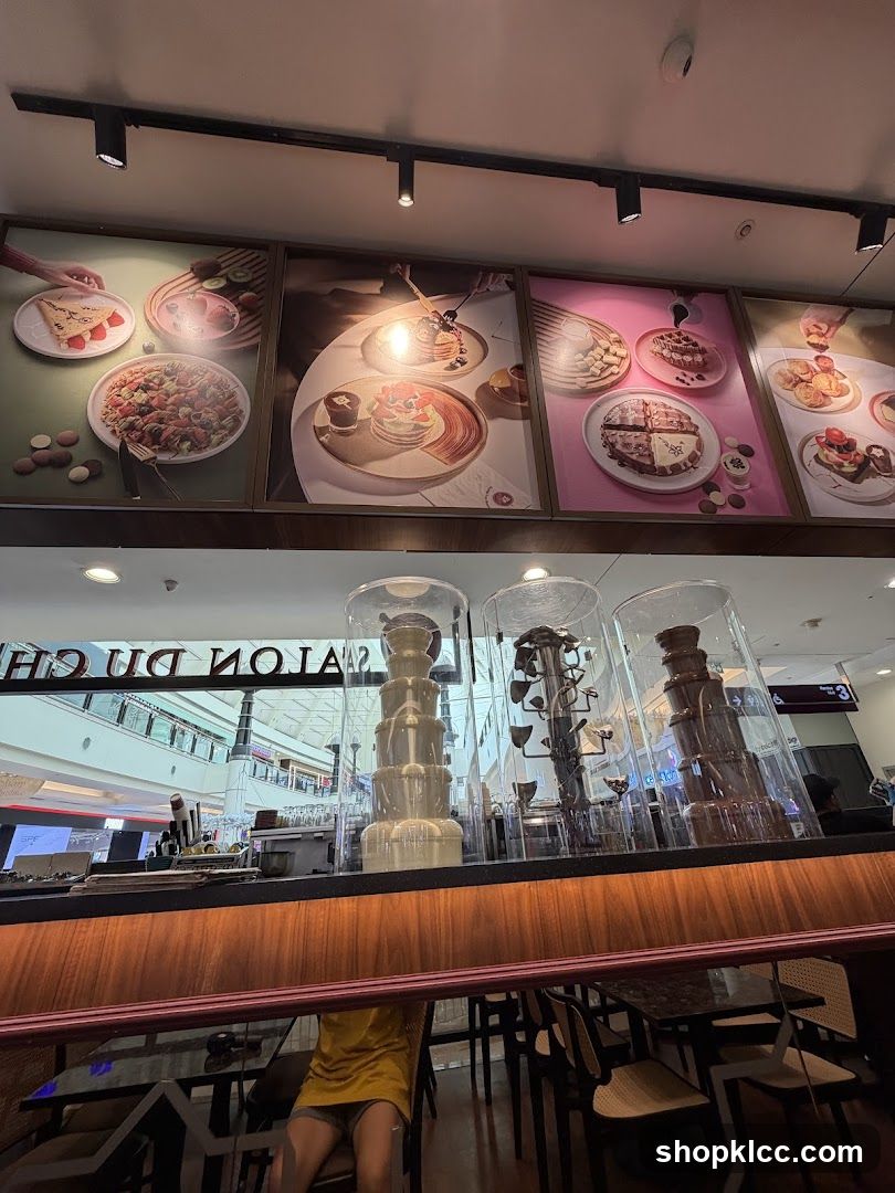 Dessert Display with Chocolate Fountains