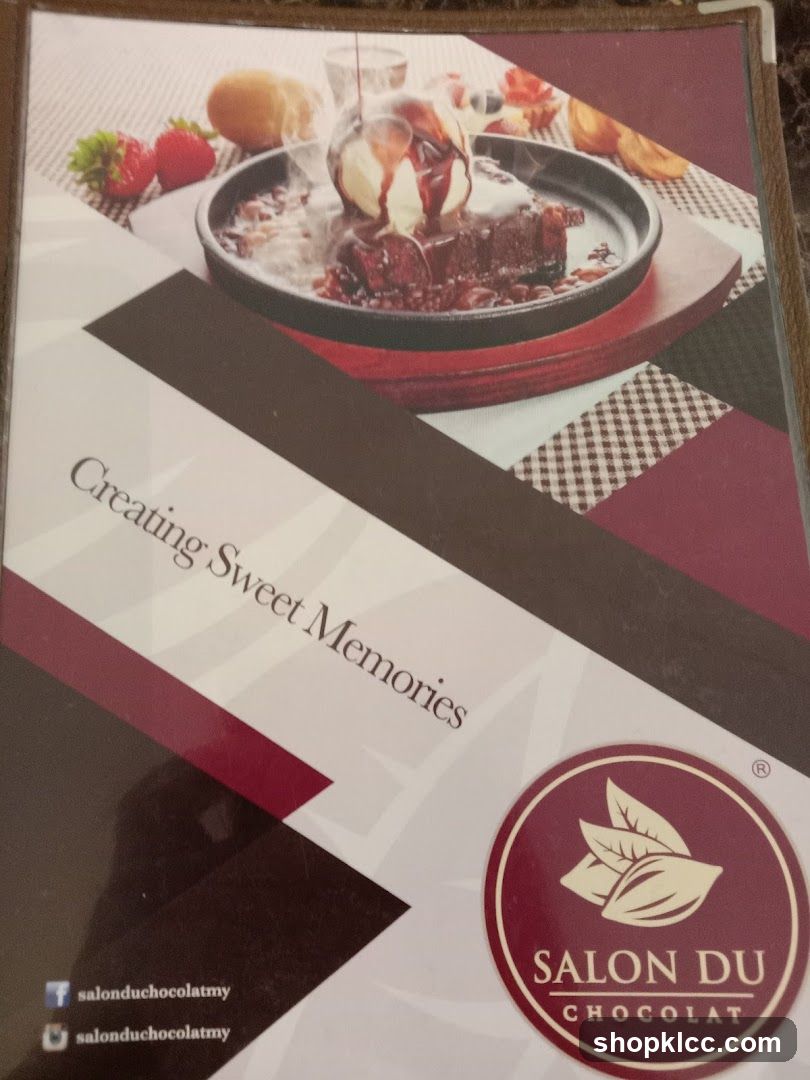 Salon Du Chocolat Menu Cover
