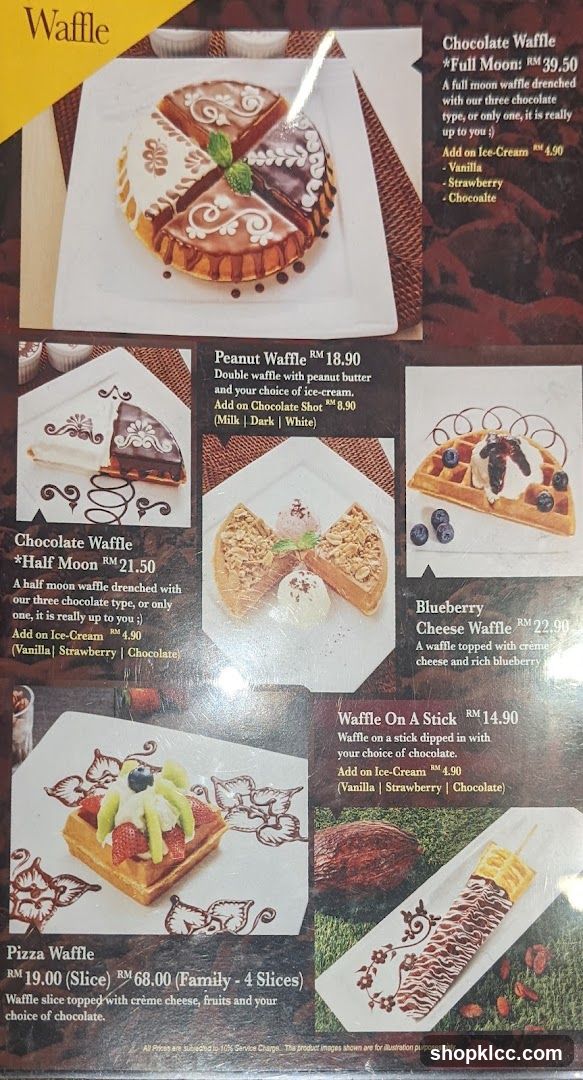 Waffle Menu