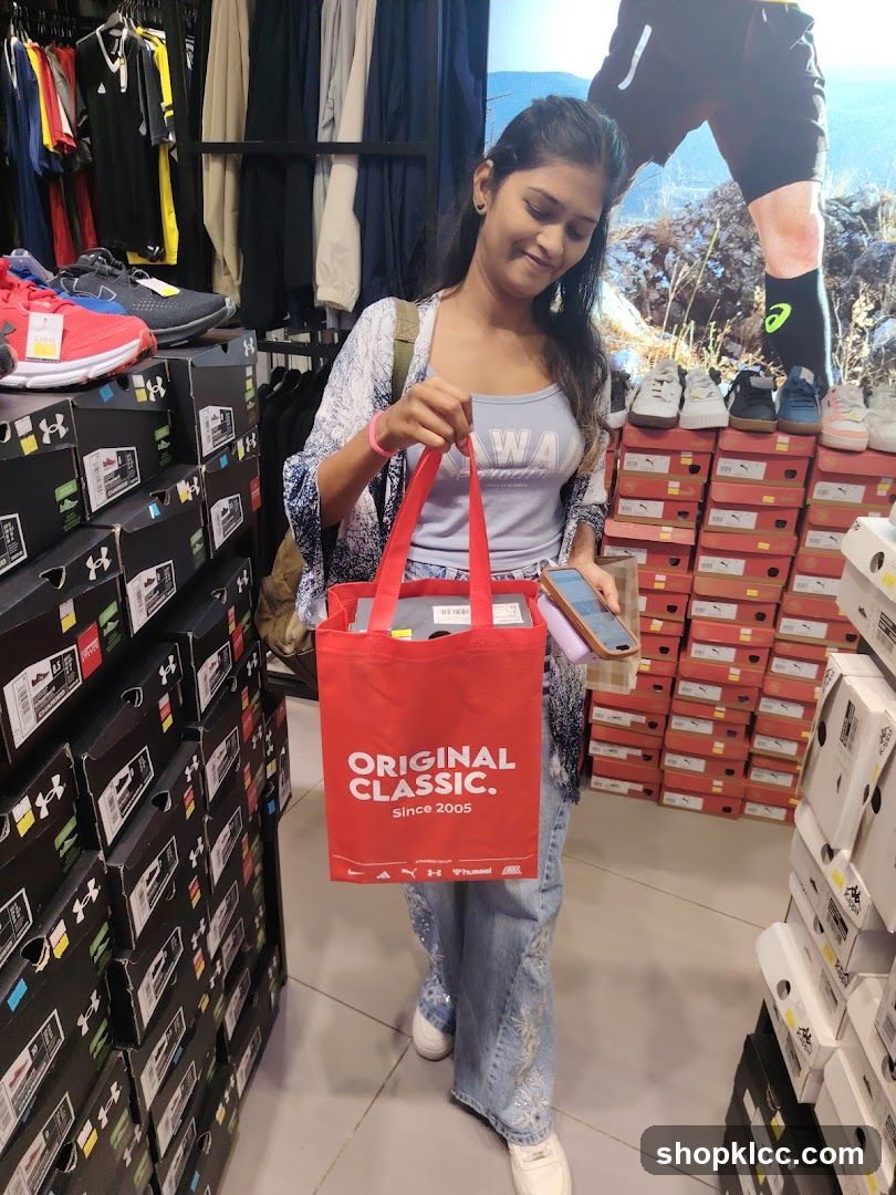 Woman Holding a Shopping Bag in a Store