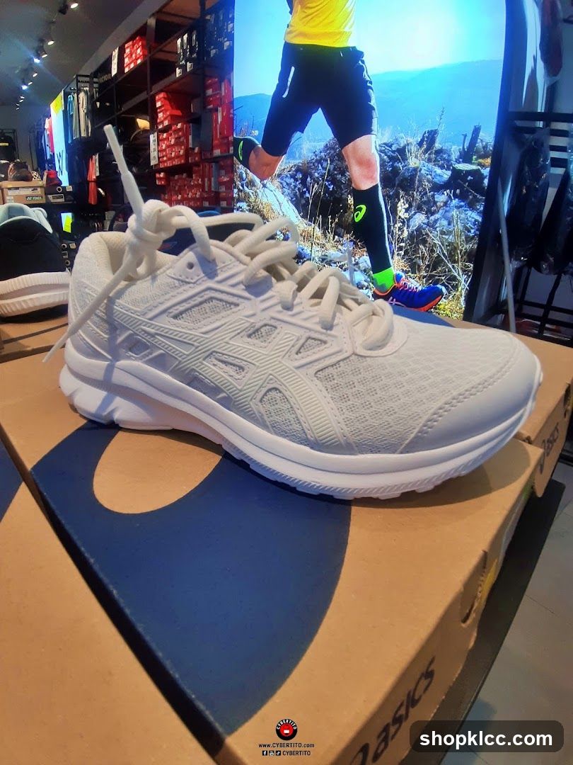 White Running Shoe Display