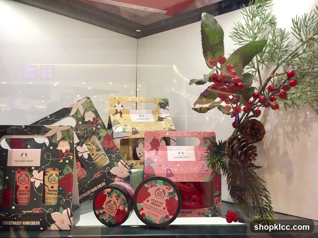 The Body Shop Christmas Display