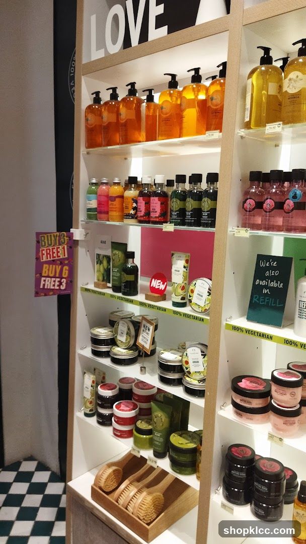 Store Display with Body Care Products