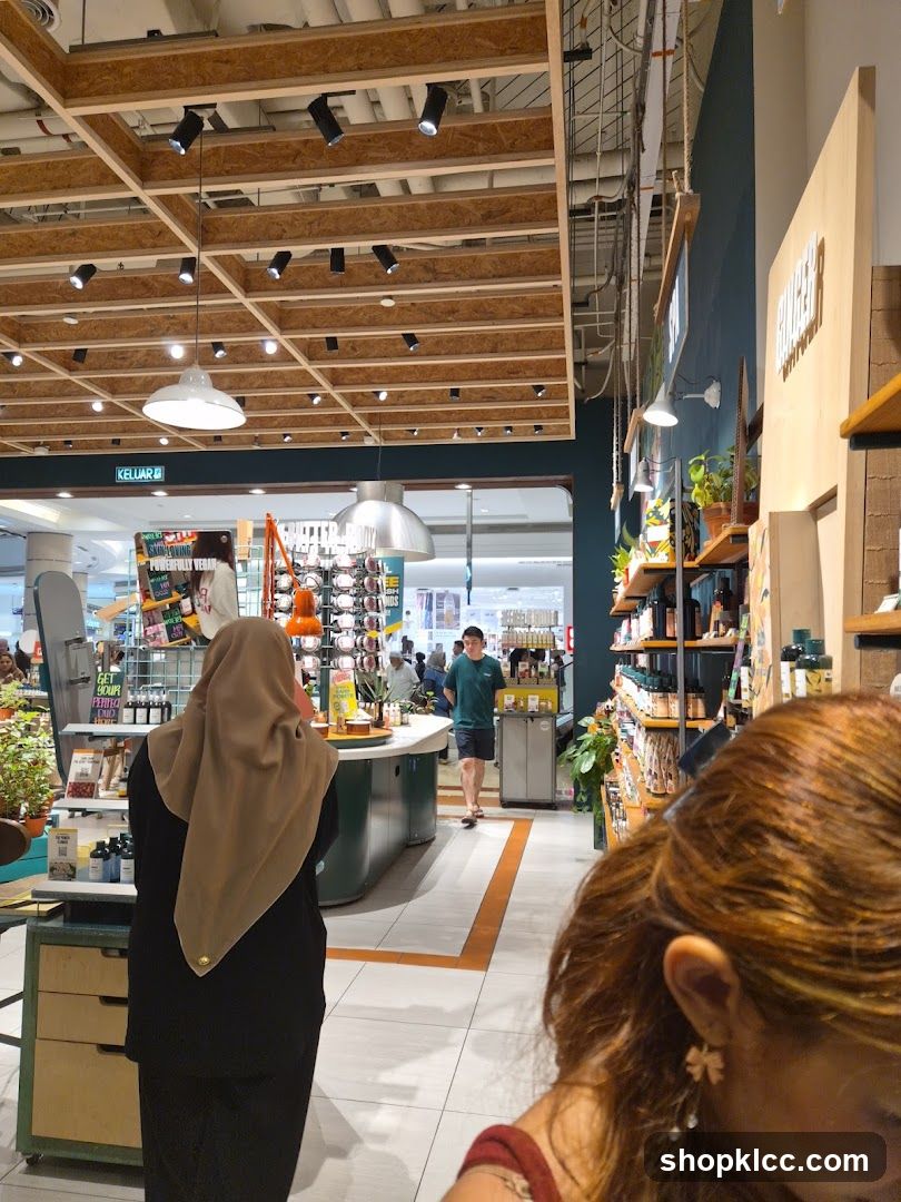 Interior of a store with products on shelves