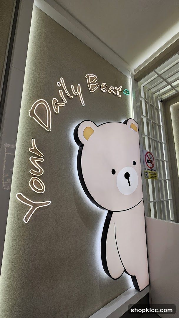 Neon Sign and Bear Graphic