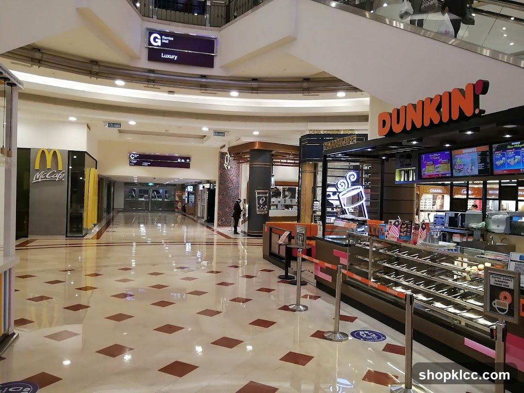 Mall Interior with Dunkin' and McCafe