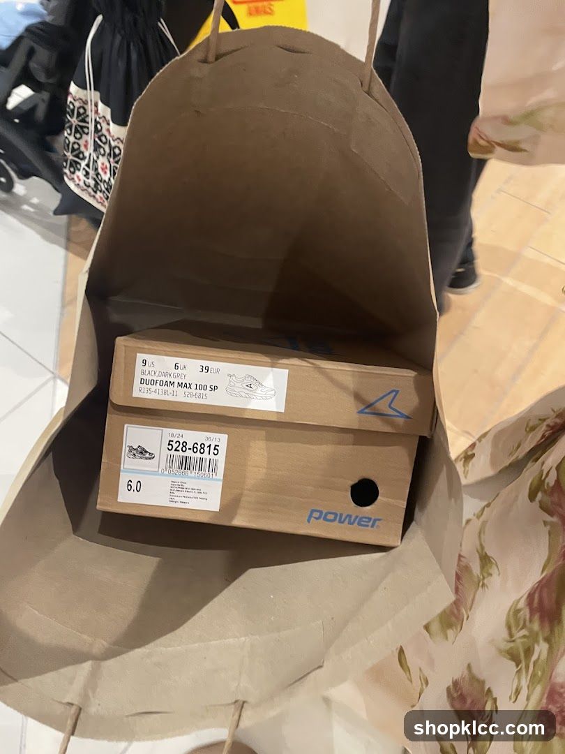 Shoe Box in Shopping Bag