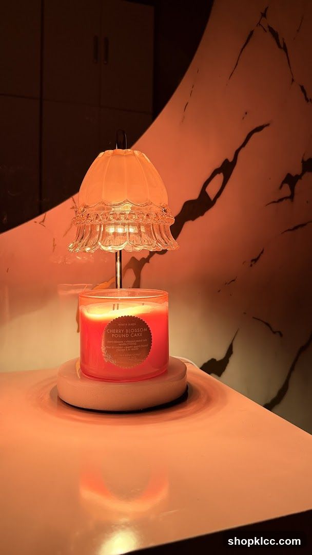 Candle Warmer with Cherry Blossom Pound Cake Candle