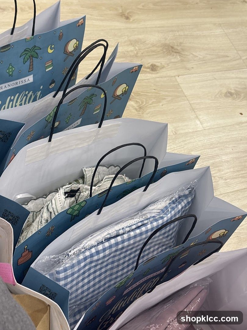 Shopping Bags with Clothing