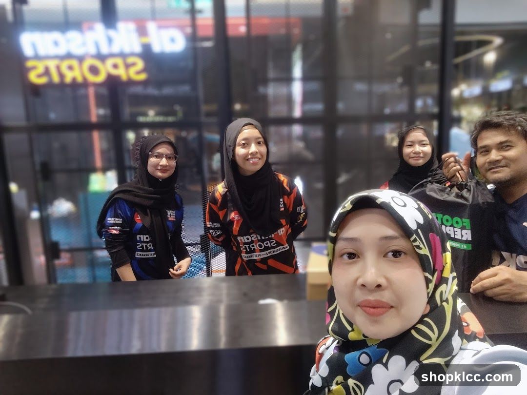 Group Selfie at Sports Store