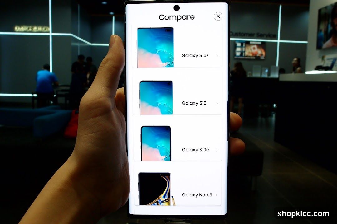 Phone Comparison Screen