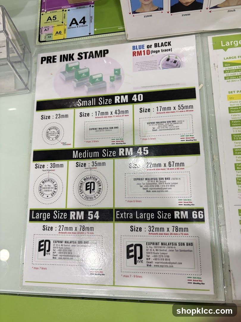 PRE INK STAMP