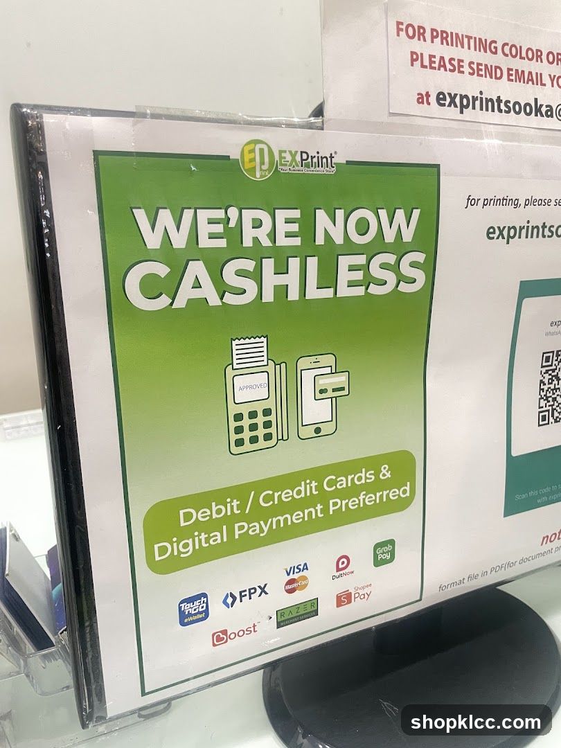 Cashless Payment Sign