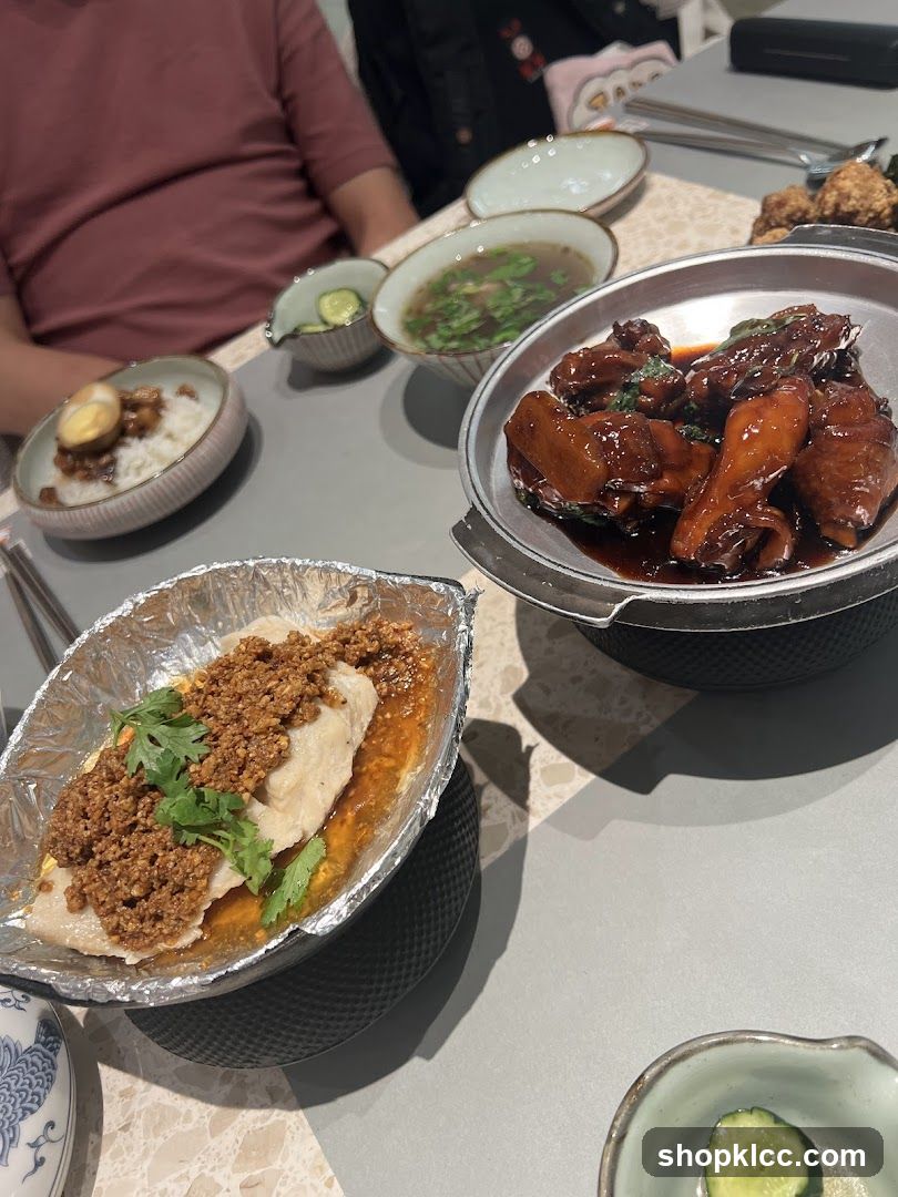 Table with various dishes
