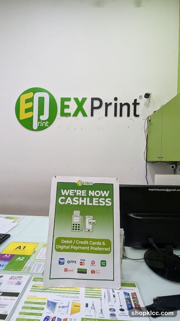 EXPrint Cashless Payment Sign