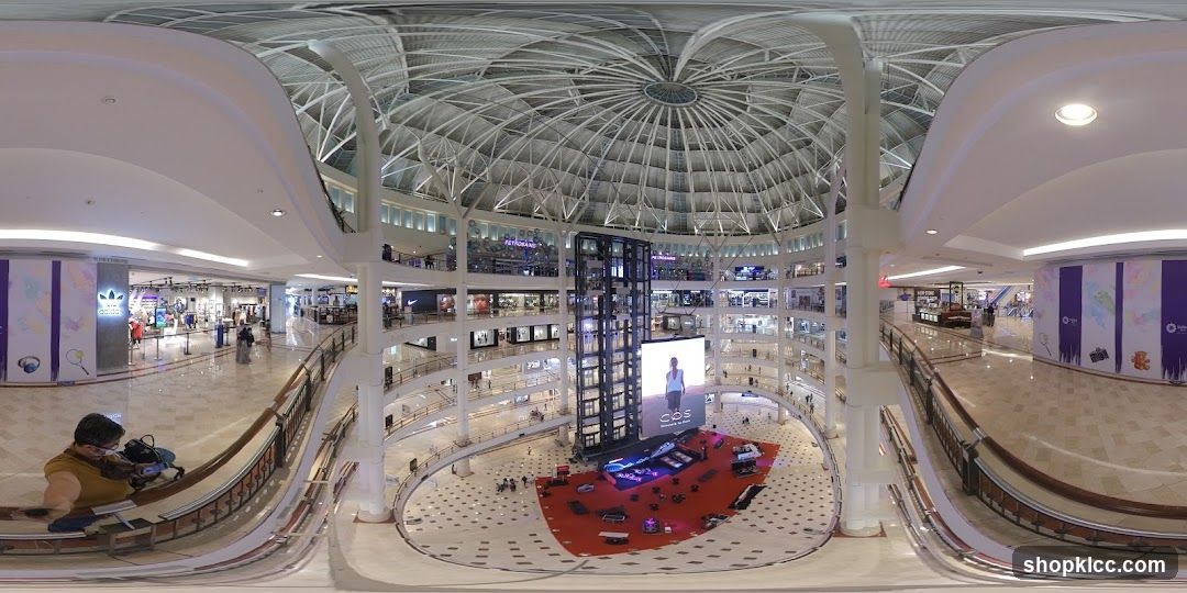 Interior of a large shopping mall