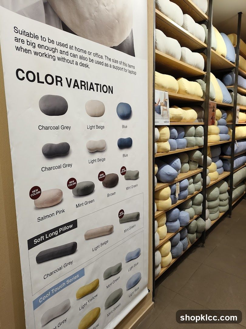 Pillow Color Variations Display