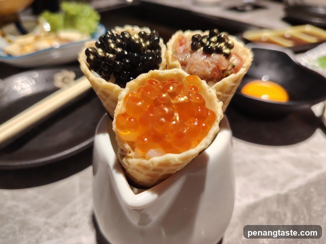Caviar and Salmon Roe Cones