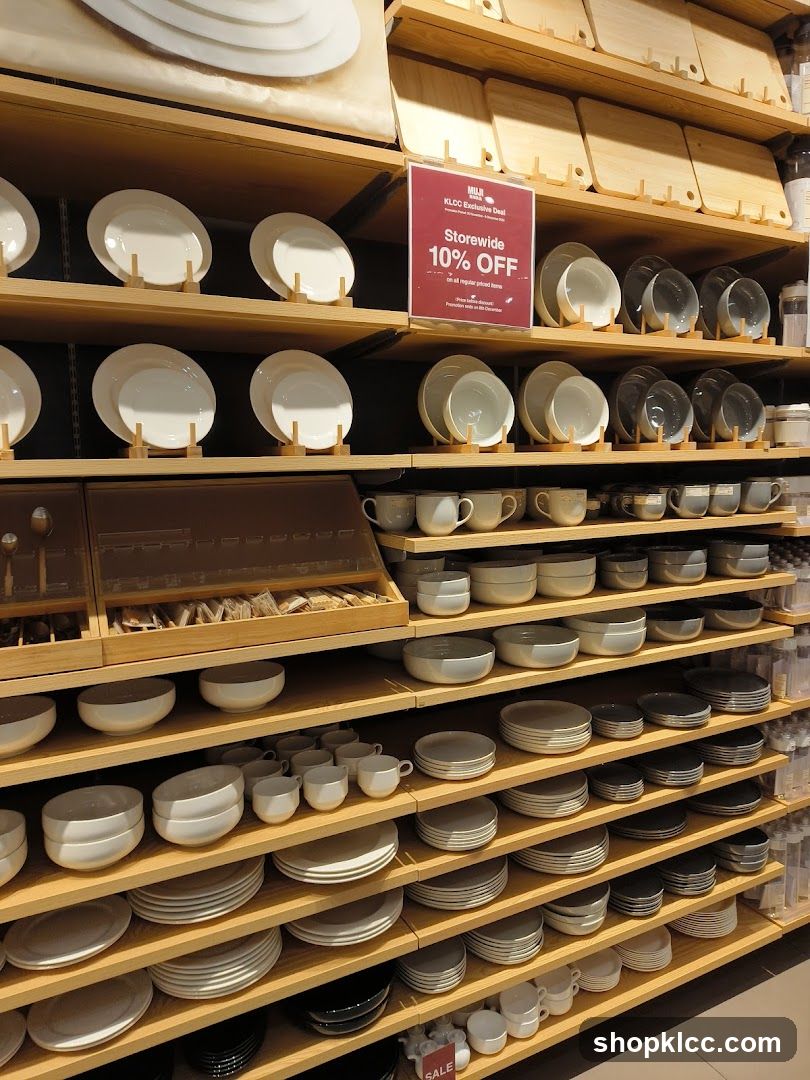 Store Shelves with Dinnerware