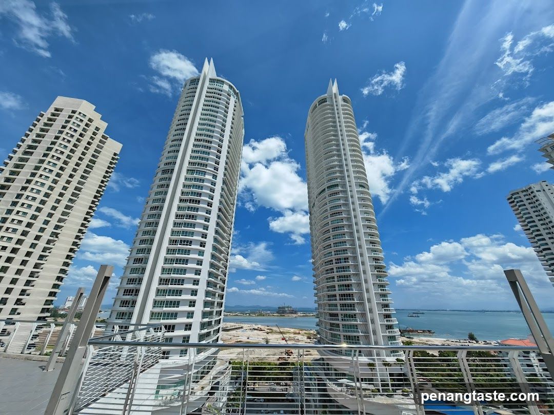 Modern high-rise buildings by the sea