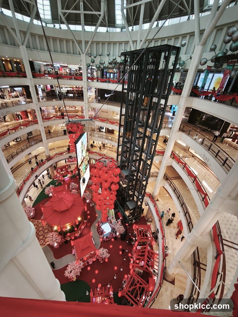 Shopping Mall Interior with Chinese New Year Decorations