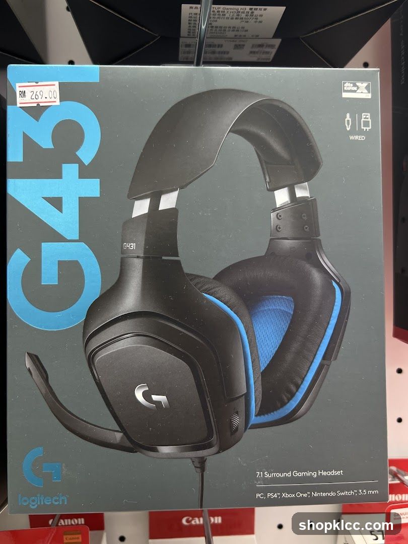 Logitech G431 Gaming Headset Box