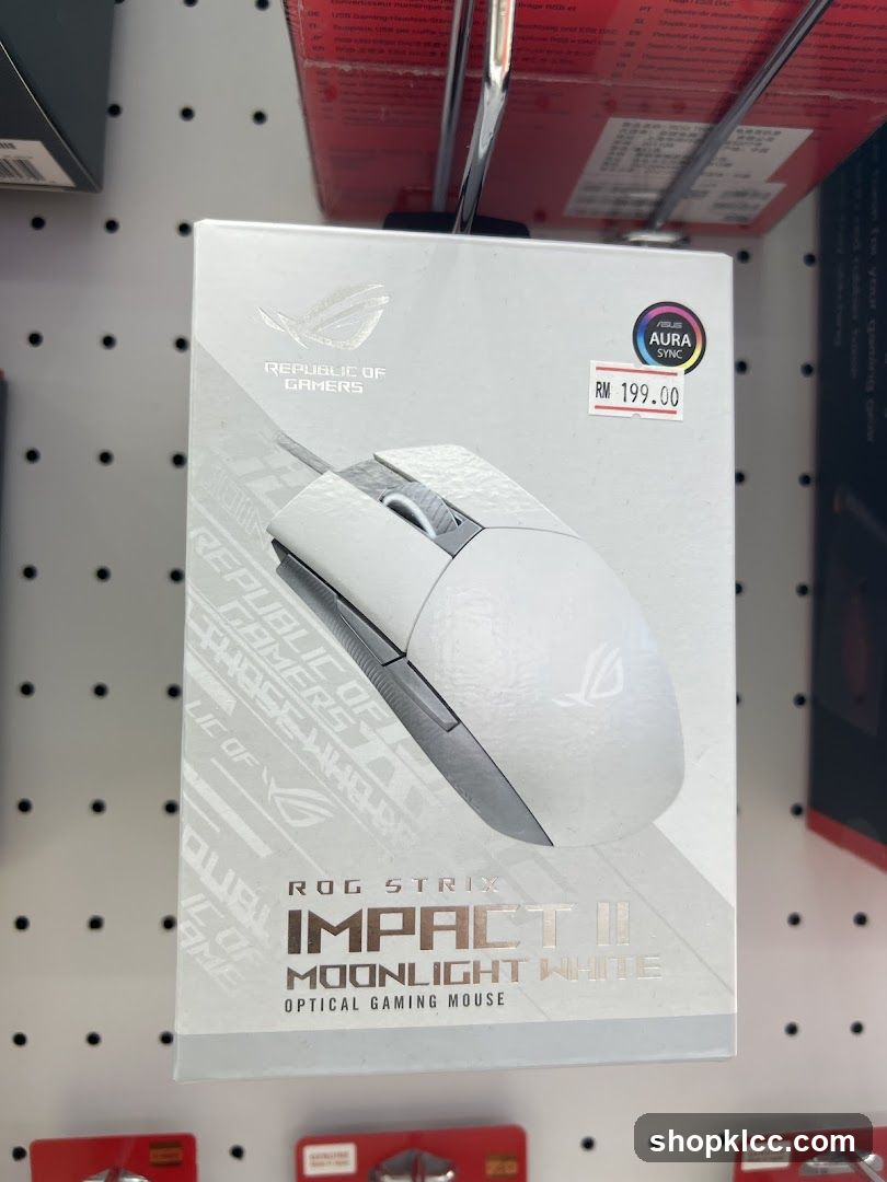 ROG Strix Impact II Moonlight White Optical Gaming Mouse