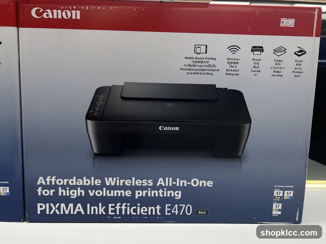 Canon PIXMA Ink Efficient E470 Printer Box