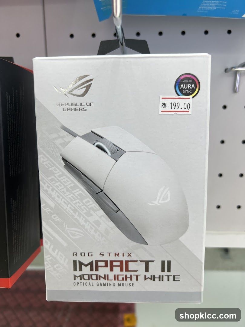 ROG Strix Impact II Moonlight White Optical Gaming Mouse