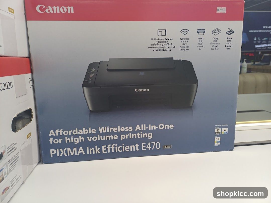 Canon PIXMA Ink Efficient E470 Printer Box