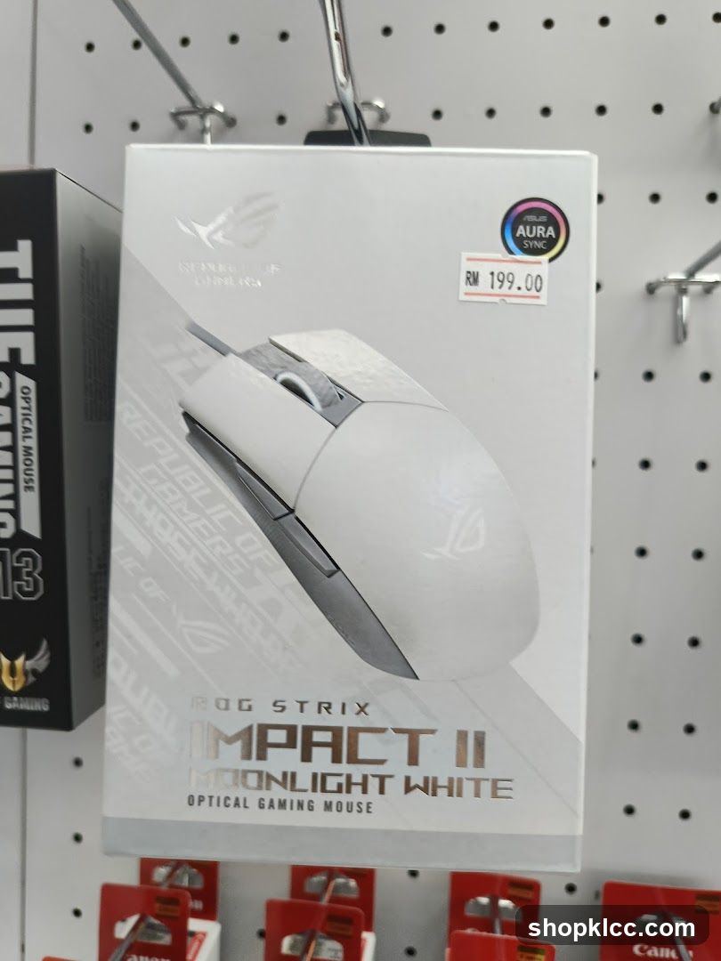 ROG Strix Impact II Moonlight White Optical Gaming Mouse