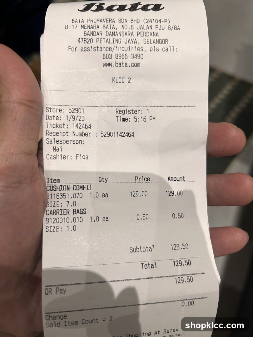 Bata Receipt