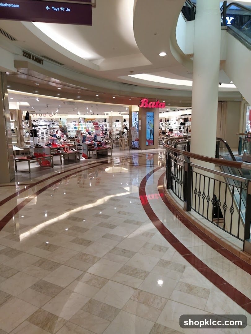 Mall Interior with Shoe Stores