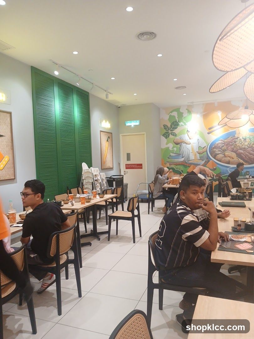 Restaurant Interior with Diners