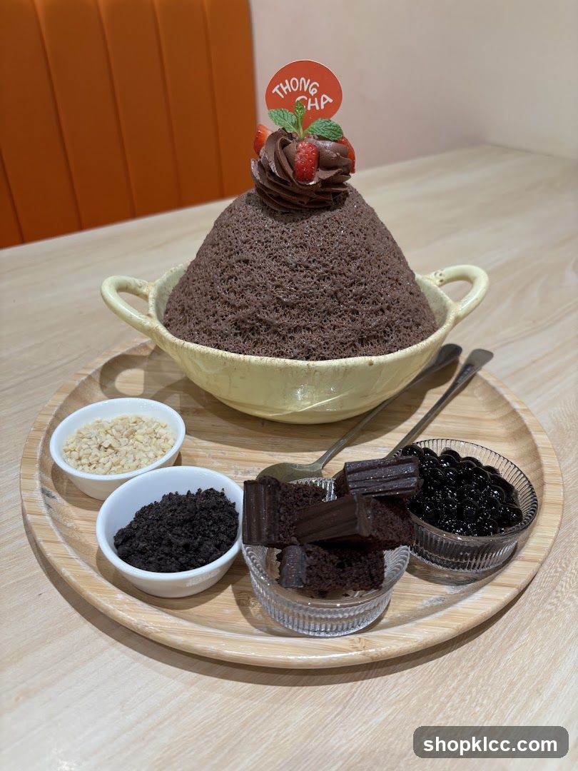 Chocolate Shaved Ice Dessert