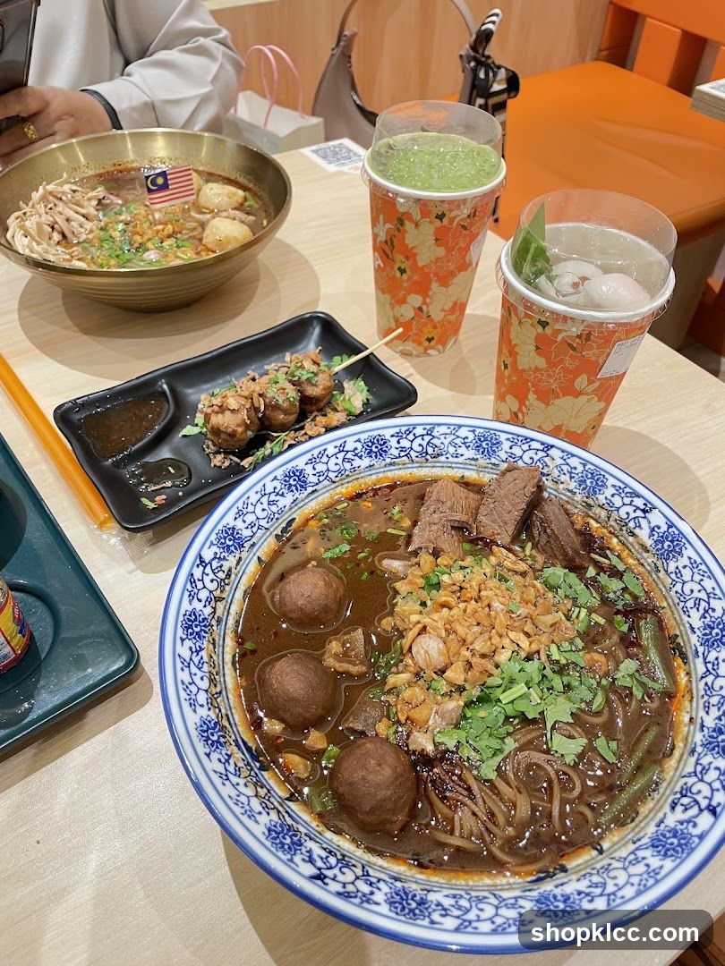 Noodle Soup and Drinks