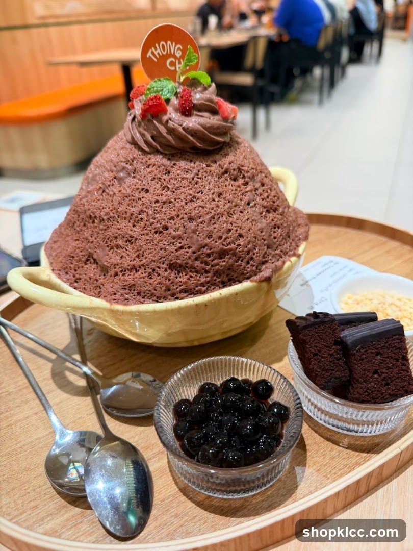Chocolate Shaved Ice Dessert