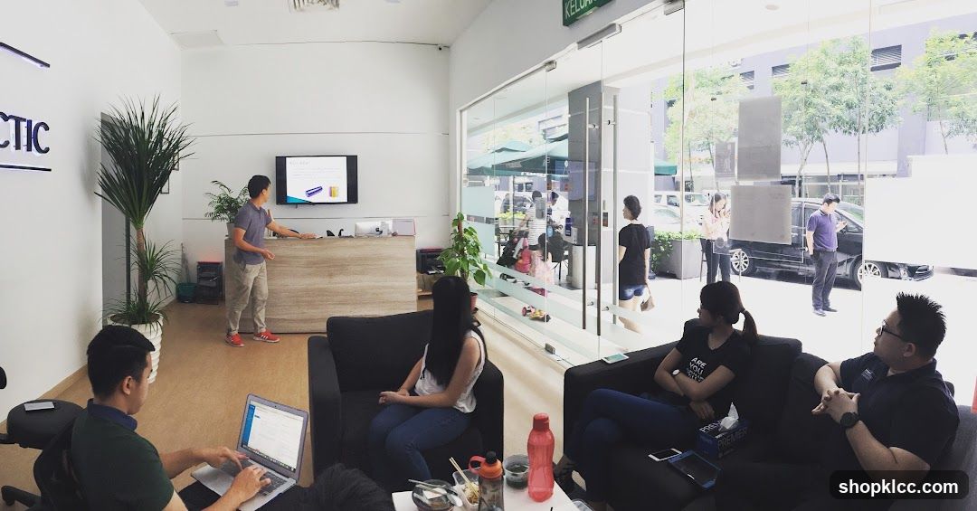 Presentation in a modern office space