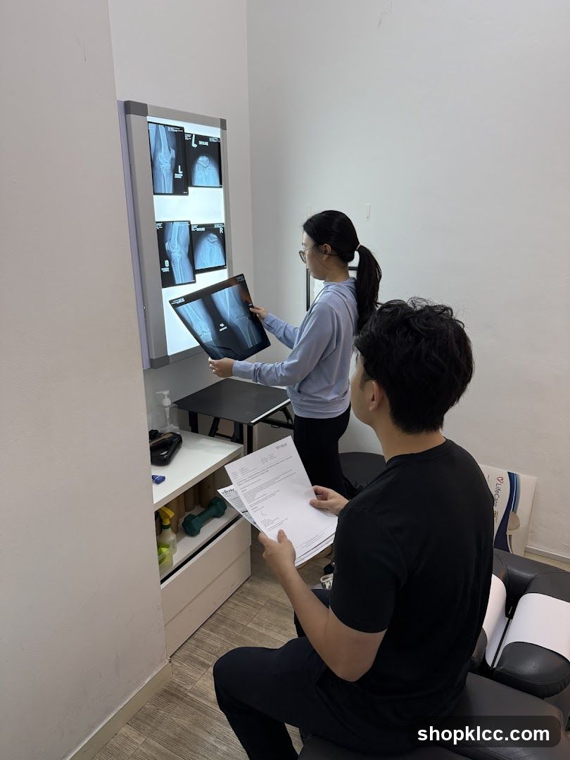 Medical professionals reviewing X-rays