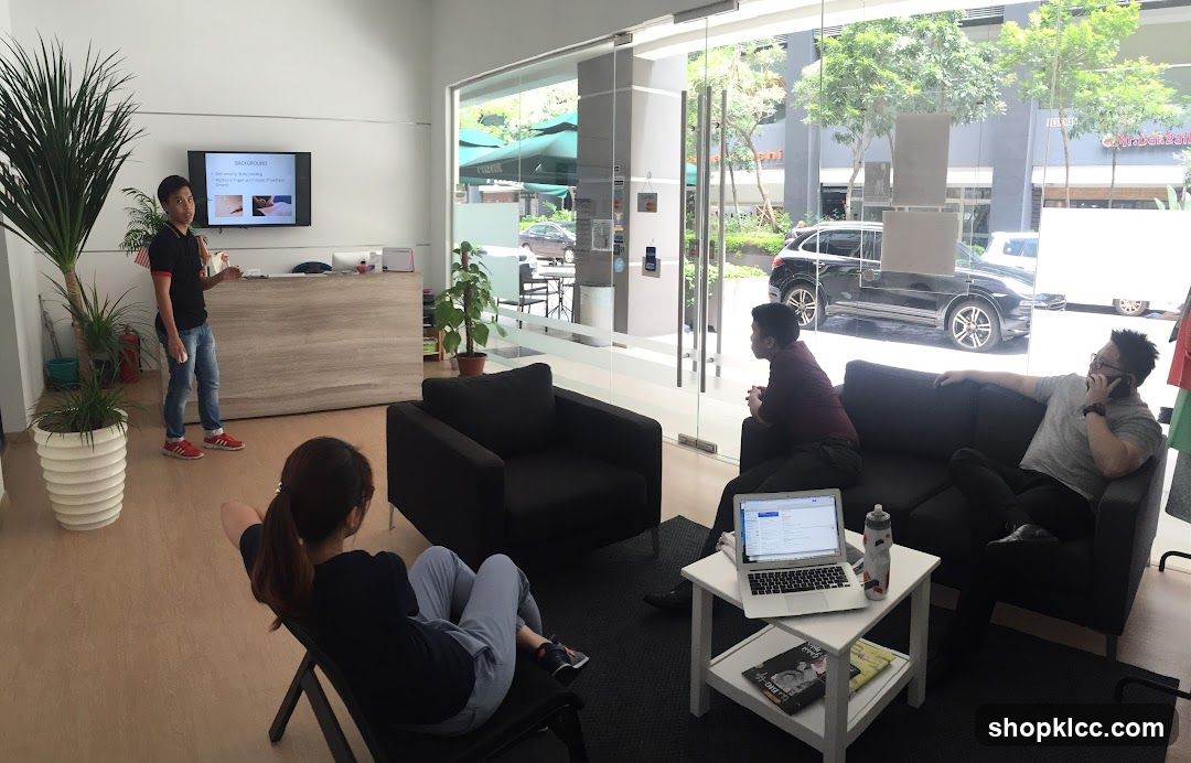Presentation in a modern office space