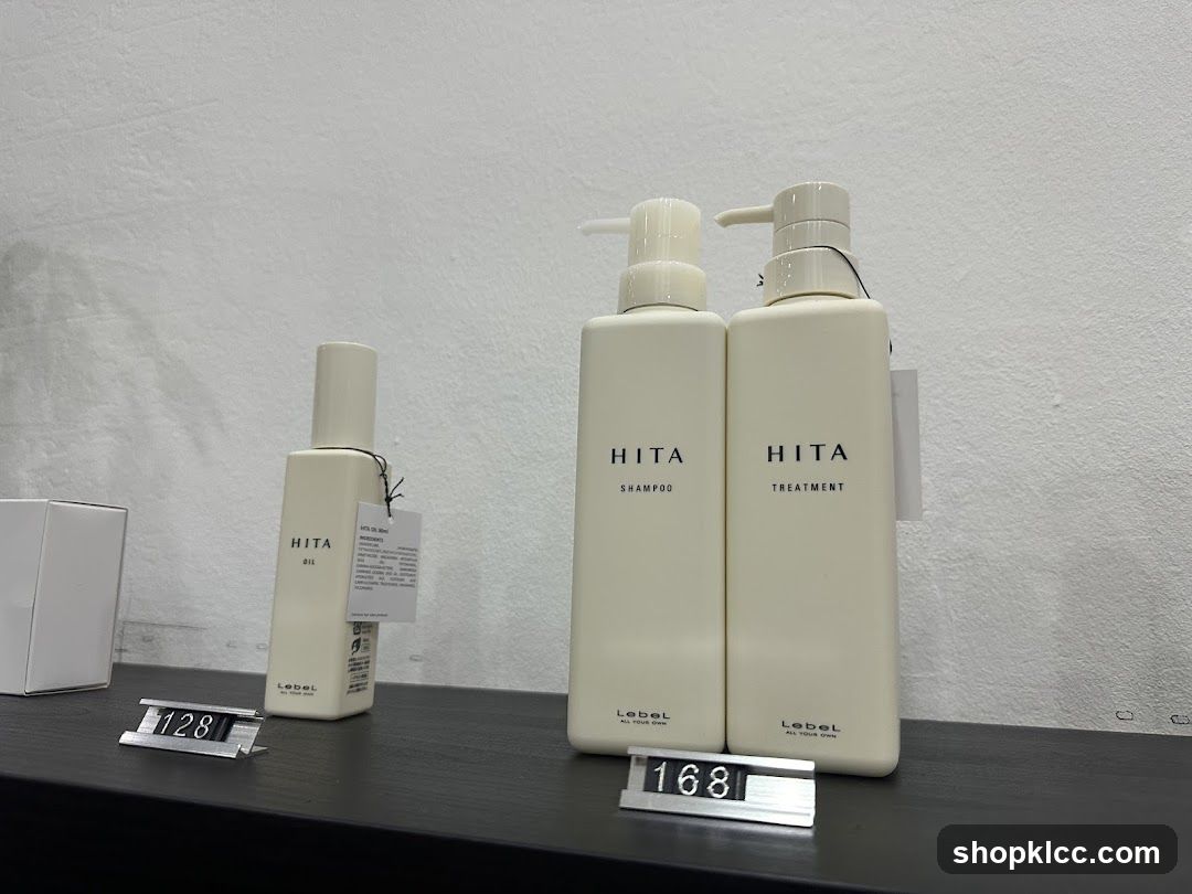 HITA Shampoo and Treatment Bottles