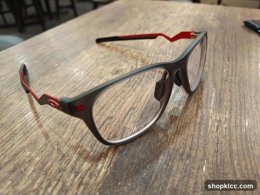 Eyeglasses on a wooden table