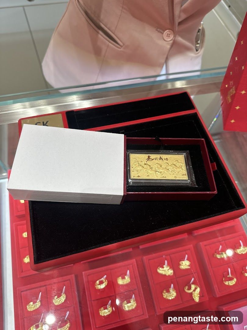 Gold Bar and Rings Display