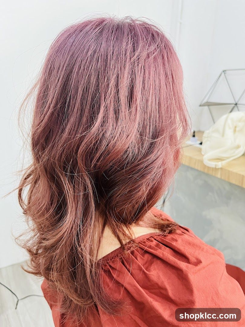 Woman with Pinkish-Brown Hair