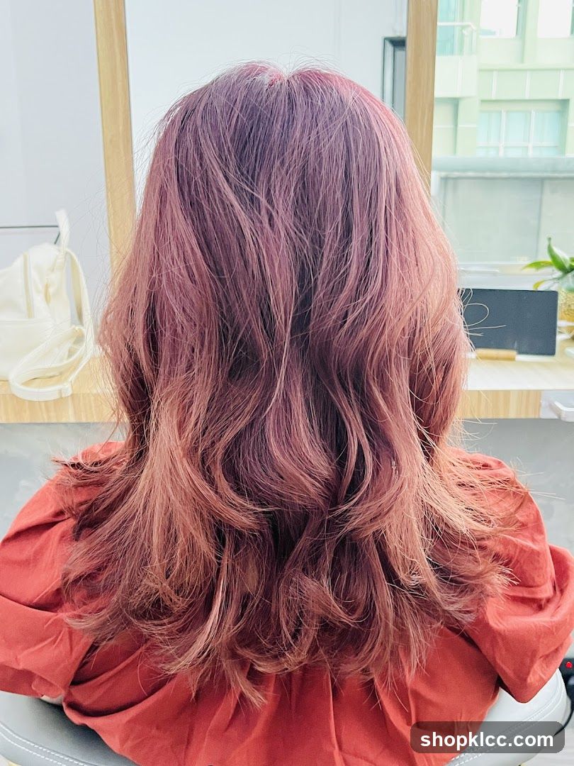 Woman with Rose Gold Hair