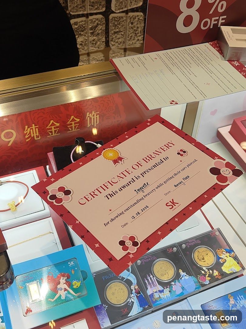 Jewelry Display with Certificate