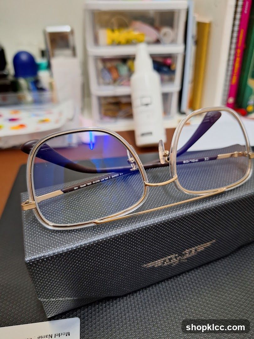 Eyeglasses on a box