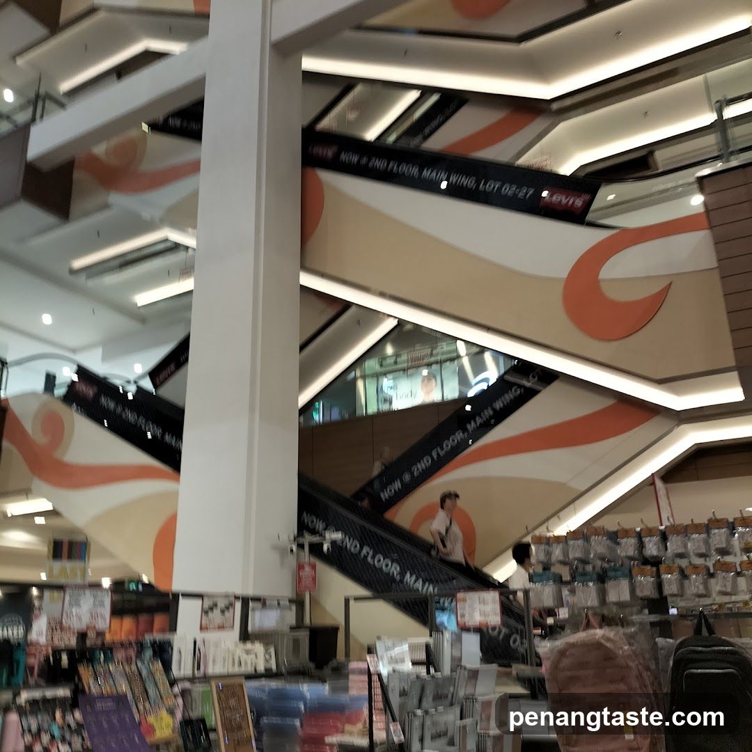 Mall Interior with Escalators